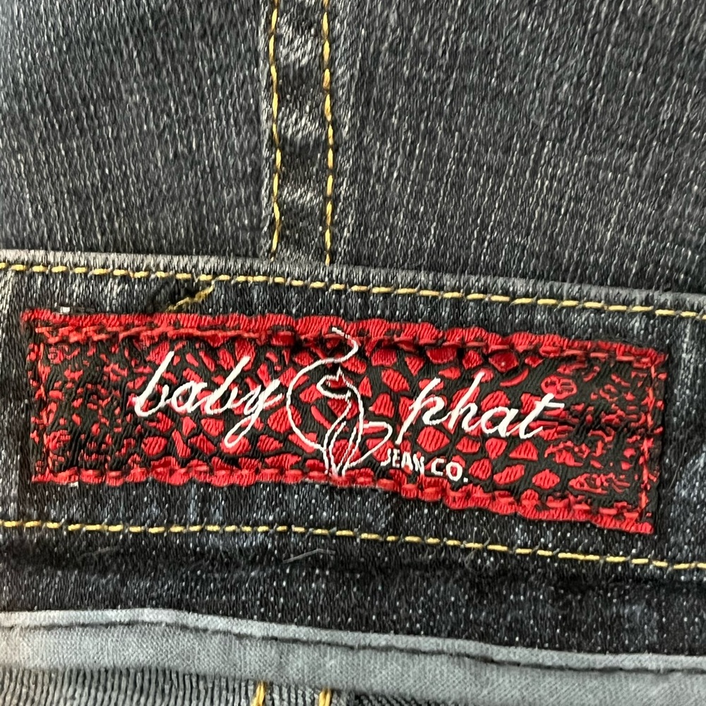 Body Phat Dark Denim Embroidered Jeans - Picture 3 of 8